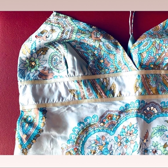 Tokito floral-print sequinned blue camisole - Picture 6 of 8